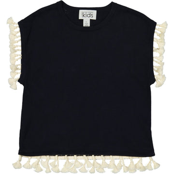 Cotton Pull Over with Tassels | Girls' Clothing & Apparel | 100% Cotton | Kids | Autumn Cashmere