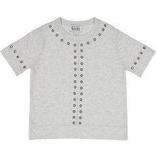 Load image into Gallery viewer, Grommet Boxy Short Sleeve in Grey | Girls&#39; Clothing &amp; Apparel | Autumn Cashmere
