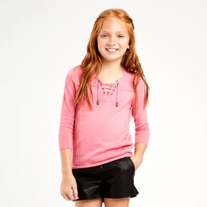 Lace Up Long Sleeve Sweater | Girls' Clothing & Apparel | Kids Pullover | Autumn Cashmere