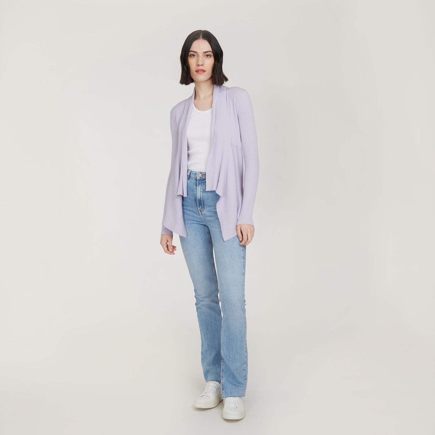 Cotton Rib Drape in Vapor Autumn Cashmere