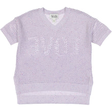 Load image into Gallery viewer, Love Back Mesh V-Neck Sweater | Girls&#39; Clothing &amp; Apparel | 100% Cotton | Autumn Cashmere