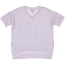 Love Back Mesh V-Neck Sweater | Girls' Clothing & Apparel | 100% Cotton | Autumn Cashmere