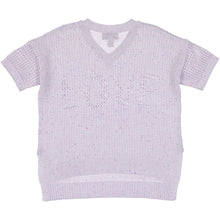 Load image into Gallery viewer, Love Back Mesh V-Neck Sweater | Girls&#39; Clothing &amp; Apparel | 100% Cotton | Autumn Cashmere