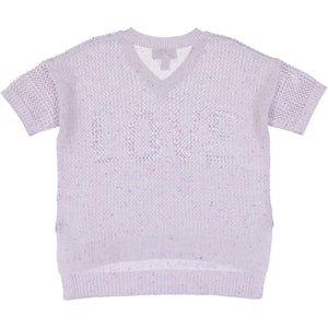 Love Back Mesh V-Neck Sweater | Girls' Clothing & Apparel | 100% Cotton | Autumn Cashmere