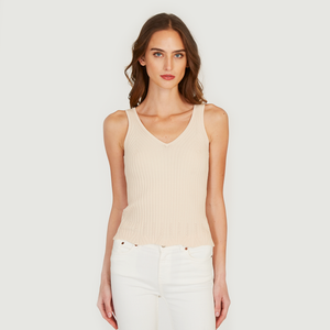 Pointelle Bordered Rib Cami