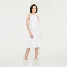 Load image into Gallery viewer, Racerback Halter Dress w/ Scallop Edges by Autumn Cashmere. Women&#39;s Halter Dress in White