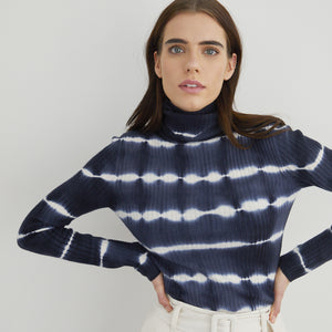 Tie Dye Ribbed Turtleneck
