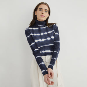 Tie Dye Ribbed Turtleneck