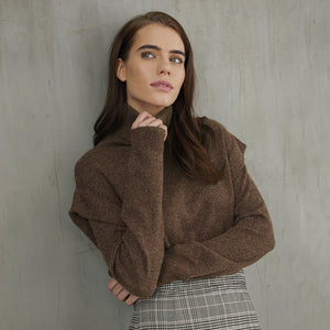 Flange Shoulder Turtleneck