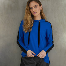 Load image into Gallery viewer, Hoodie Racing Stripes Velvet Ties
