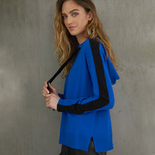 Load image into Gallery viewer, Hoodie Racing Stripes Velvet Ties