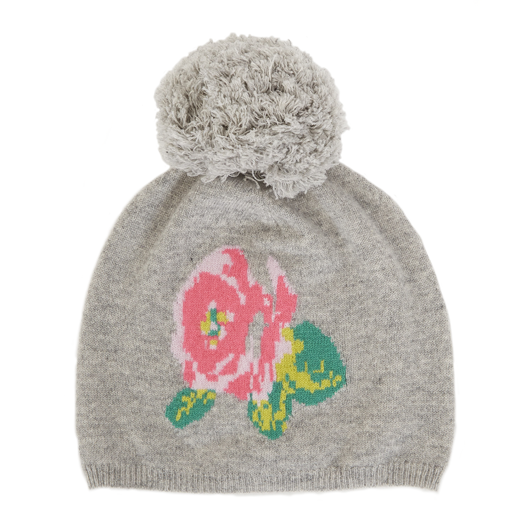 Floral Beanie in Sweatshirt Combo