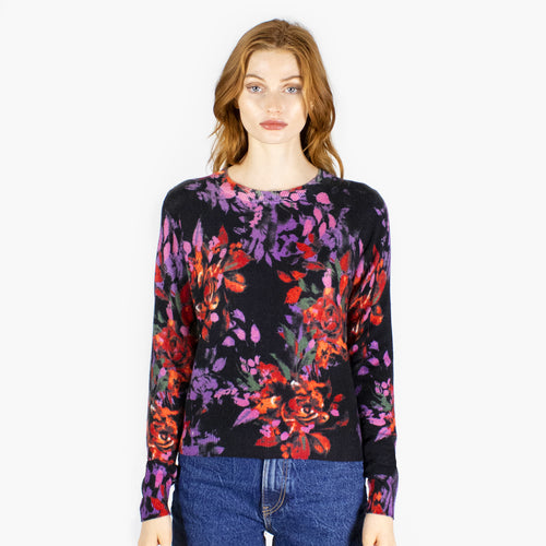 Floral Print Crew