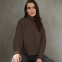 Load image into Gallery viewer, Ribbed Mock Neck Sweater