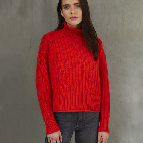 Ribbed Mock Neck Sweater