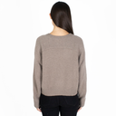 Cropped Boxy Crew Back Yoke in Bark