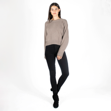 Load image into Gallery viewer, Cropped Boxy Crew Back Yoke in Bark