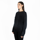 Cropped Boxy Crew Back Yoke in Ebony