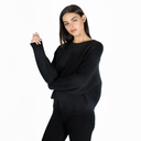 Cropped Boxy Crew Back Yoke in Ebony