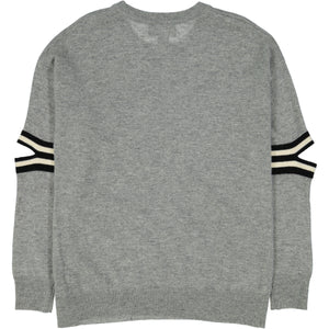 Rock N Roll Crew With Elbow Slits | Rock N Roll Sweater | Kids Clothing & Apparel | Autumn Cashmere