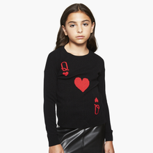 Load image into Gallery viewer, Kids Queen of Hearts Jacquard in Black