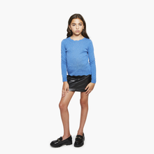 Load image into Gallery viewer, Kids Scallop Crew w/ Pointelle