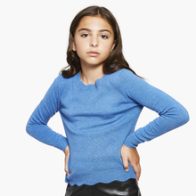 Load image into Gallery viewer, Kids Scallop Crew w/ Pointelle