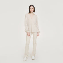 Load image into Gallery viewer, Balloon Sleeve Tunic in Beige or Pink by Autumn Cashmere. Women&#39;s Basic Spring/Summer Sweater. 100% Cashmere