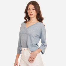 Load image into Gallery viewer, Bell Sleeve V w/ Seamed Yoke