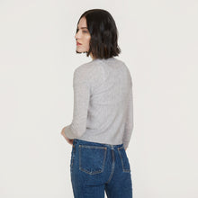 Load image into Gallery viewer, Women&#39;s Easy Crop Cardigan in Gray by Autumn Cashmere