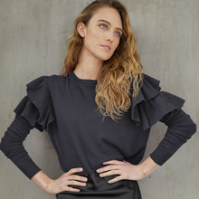 Load image into Gallery viewer, Double Ruffle Crew in Pepper