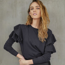 Load image into Gallery viewer, Double Ruffle Crew in Pepper