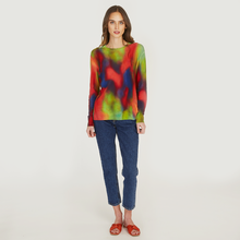Load image into Gallery viewer, Autumn Cashmere | Women&#39;s Bright Splotch Print Crew Sweater | 100% Cotton