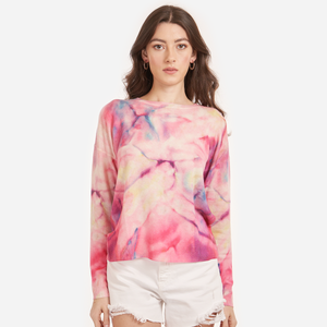 Pastel Marble Print Crew