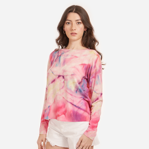Pastel Marble Print Crew