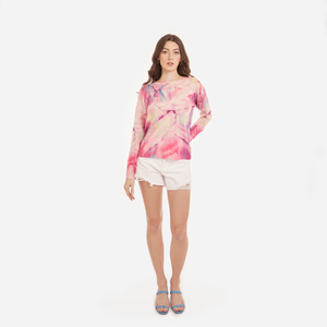 Pastel Marble Print Crew