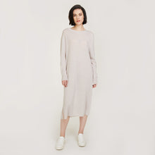 Load image into Gallery viewer, Women’s Oversized Tunic Dress with side slits in Birch by Autumn Cashmere