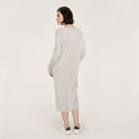 Women’s Oversized Tunic Dress with side slits in Birch by Autumn Cashmere