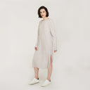 Women’s Oversized Tunic Dress with side slits in Birch by Autumn Cashmere