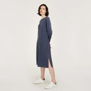 Women’s Oversized Tunic Dress with side slits in Birch by Autumn Cashmere