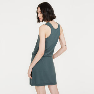Drawstring Tank Dress by Autumn Cashmere. Women's Basic & Casual Sporty Dress in Green