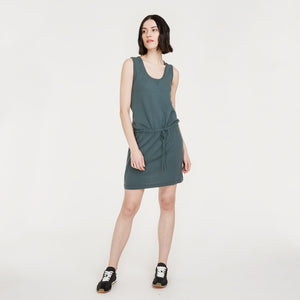 Drawstring Tank Dress by Autumn Cashmere. Women's Basic & Casual Sporty Dress in Green