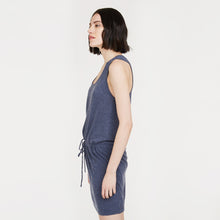 Load image into Gallery viewer, Drawstring Tank Dress by Autumn Cashmere. Women&#39;s Basic &amp; Casual Sporty Dress in Blue