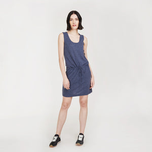 Drawstring Tank Dress by Autumn Cashmere. Women's Basic & Casual Sporty Dress in Blue