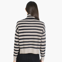 Load image into Gallery viewer, 6 Ply Cropped Striped Shaker Mock