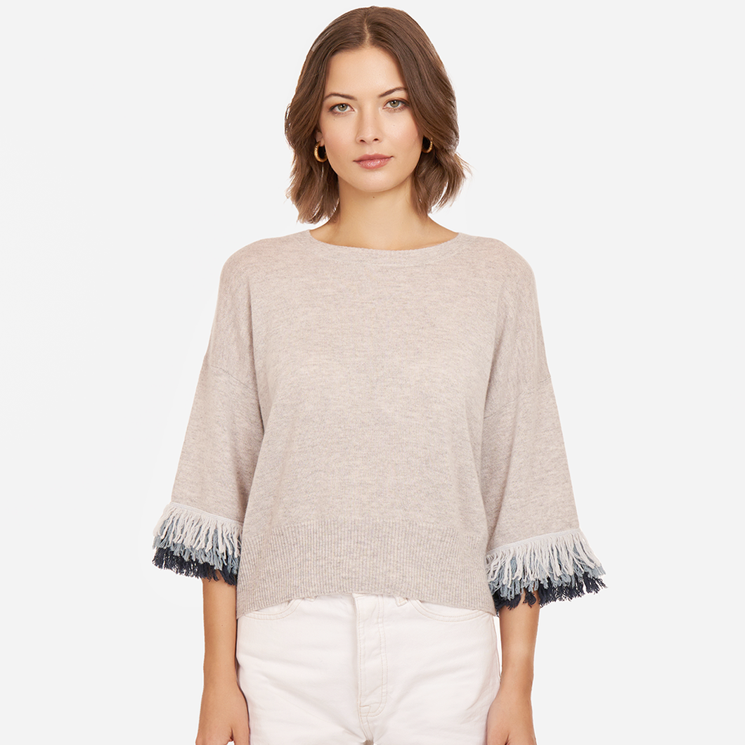 Tri Color Fringe Crew
