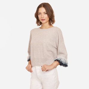 Tri Color Fringe Crew