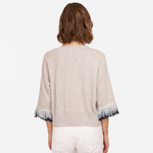 Tri Color Fringe Crew
