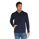 Hoodie with 2-Color Pipping in Navy/Pepper