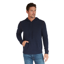 Load image into Gallery viewer, Hoodie with 2-Color Pipping in Navy/Pepper